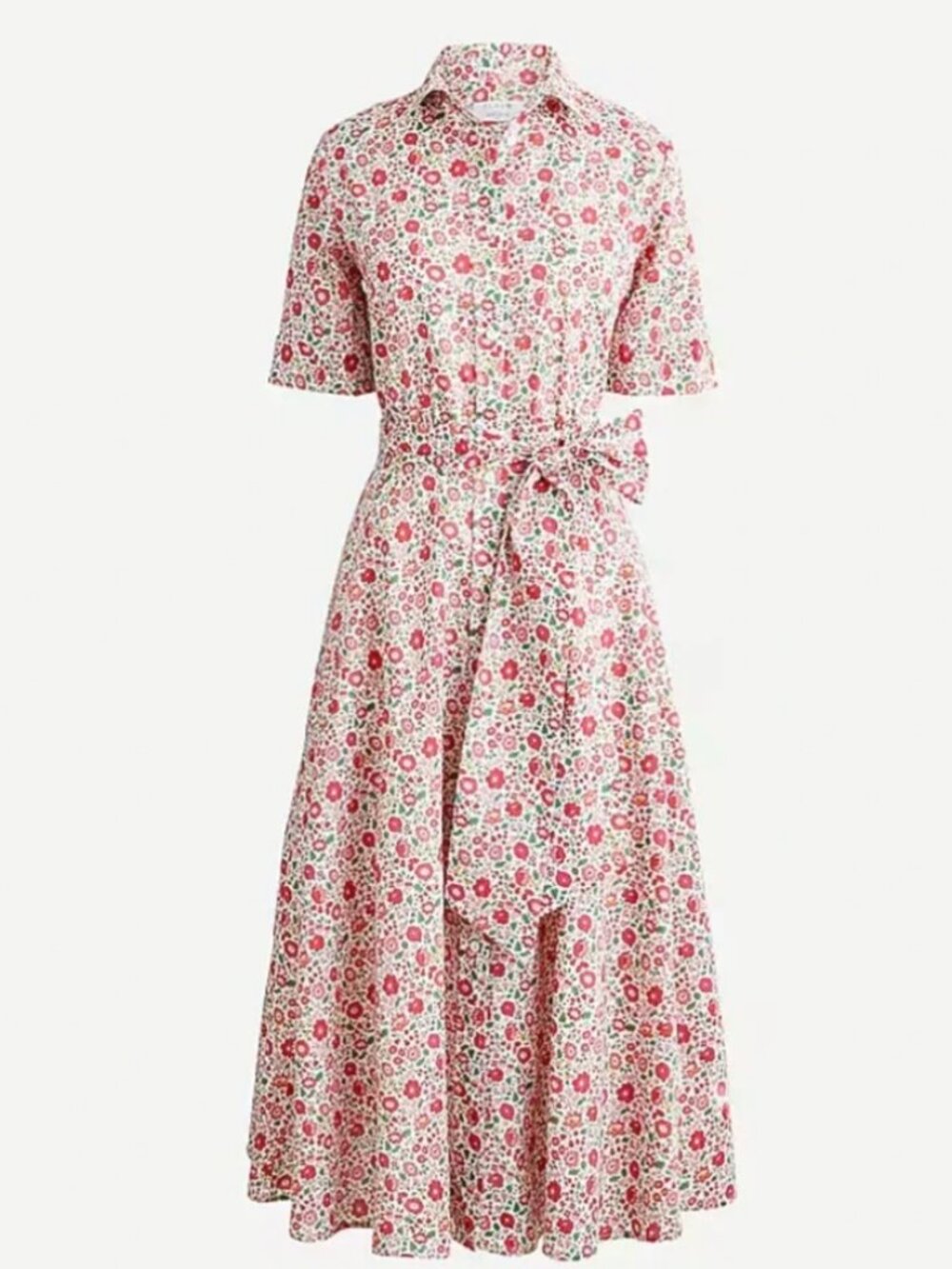 J crew Floral Belted Shirt-dress in Liberty® Danjo floral